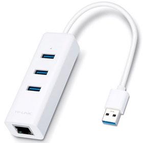 TP-Link UE330 3-Port USB Hub And Network Adapter